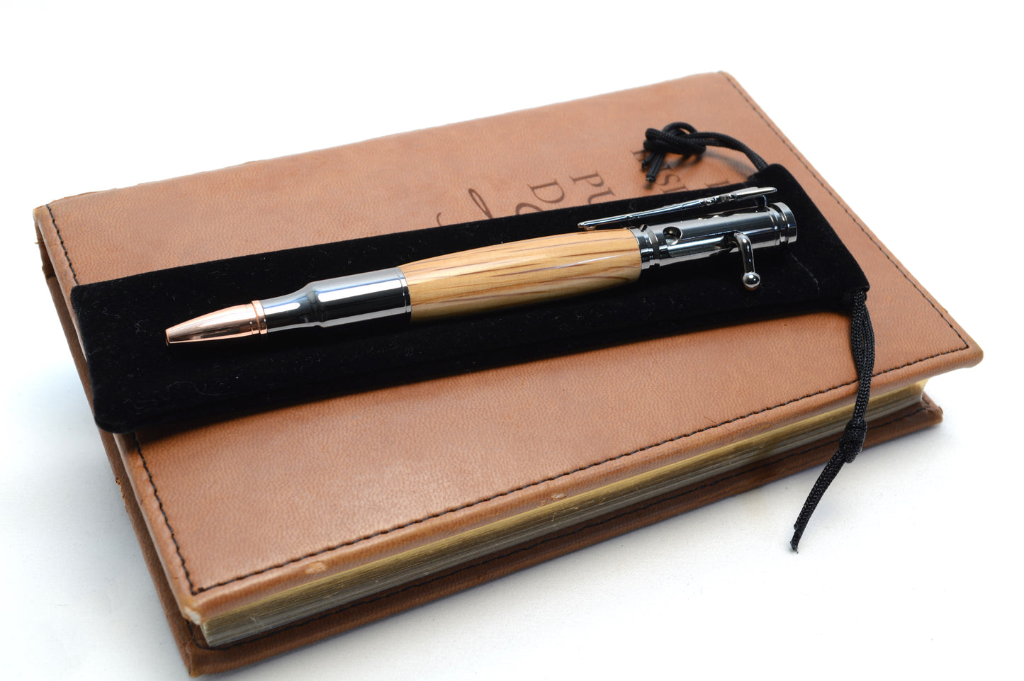 Whiskey Barrel Bolt Action Bullet Pen in Gunmetal Finish