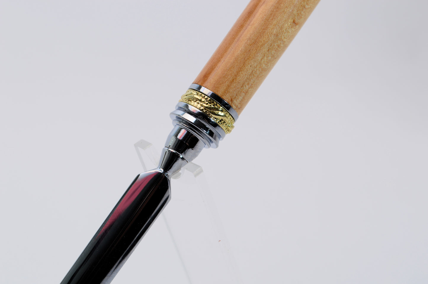 Handcrafted Majestic Handmade Lebanese Cedar Letter Opener - Gold and Chrome Finish