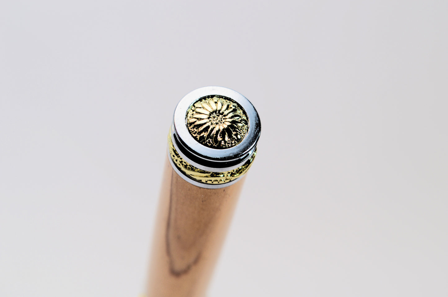 Handcrafted Majestic Handmade Lebanese Cedar Letter Opener - Gold and Chrome Finish