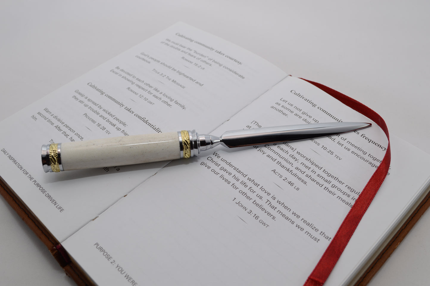 Majestic Handmade Deer Antler Letter Opener - Gold and Chrome Finish