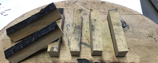 Whiskey Barrel Pen Blanks From A Used Oak Whiskey Barrel