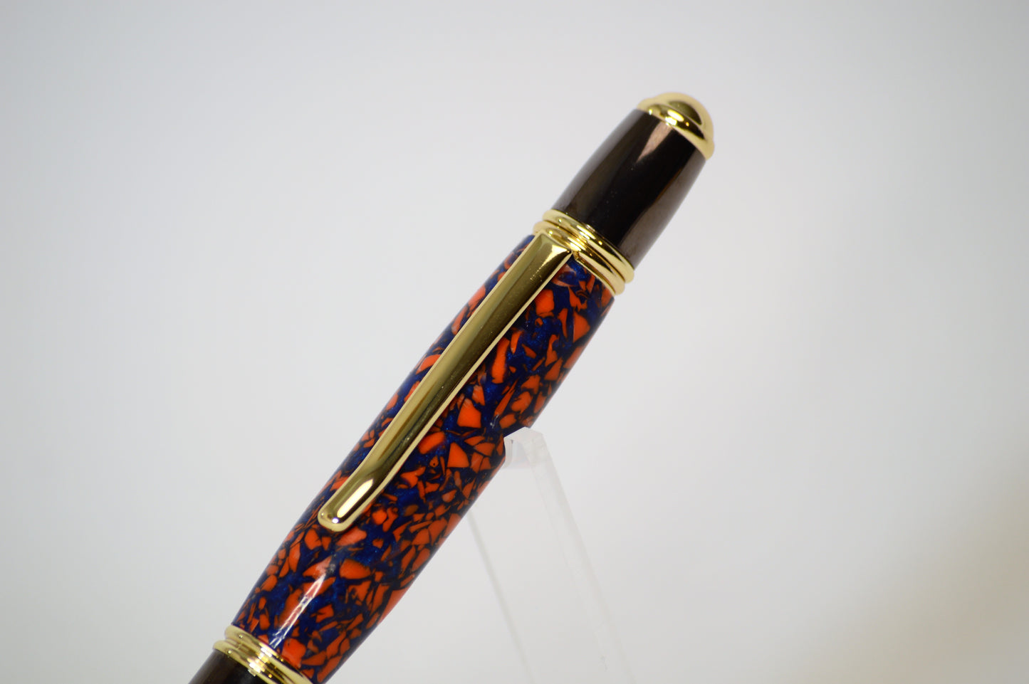 Twist Pen Made From the Plastic Seats of Auburn Arena, Auburn University in Gold and Gunmetal Finish