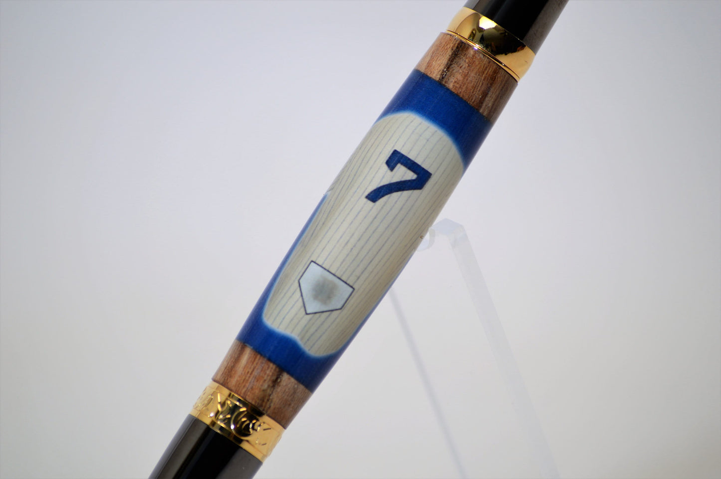 Handcrafted Pen Made With A Swatch From A Mickey Mantle Game Used Jersey And Wood From A Yankee Stadium Seat