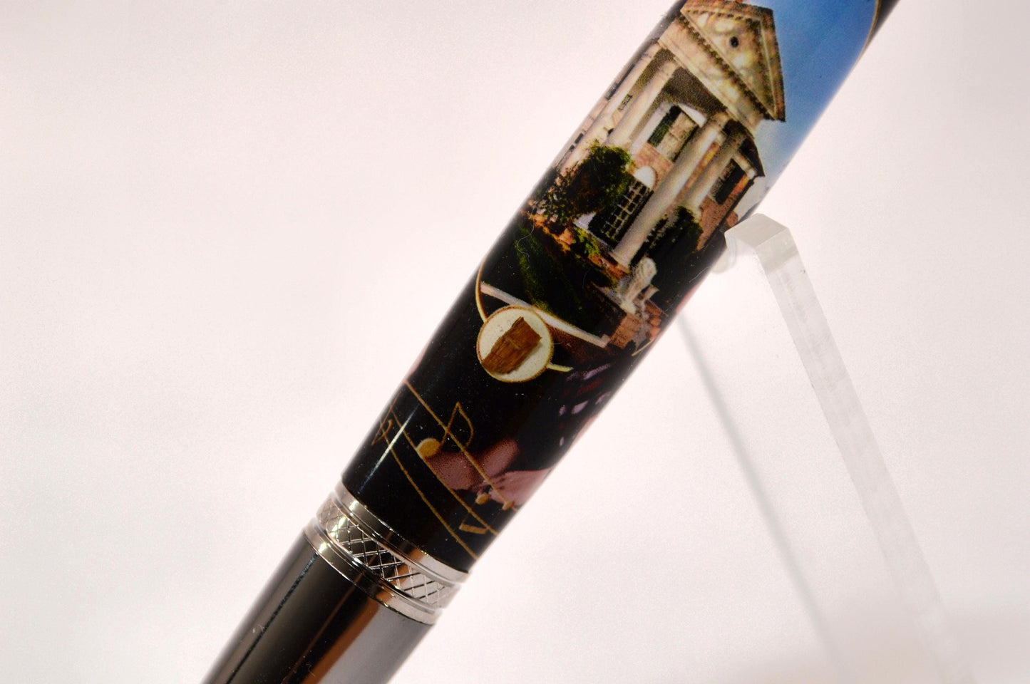 Handcrafted Pen Made with a Small Piece of Wood from a Tree on Elvis' Graceland Property