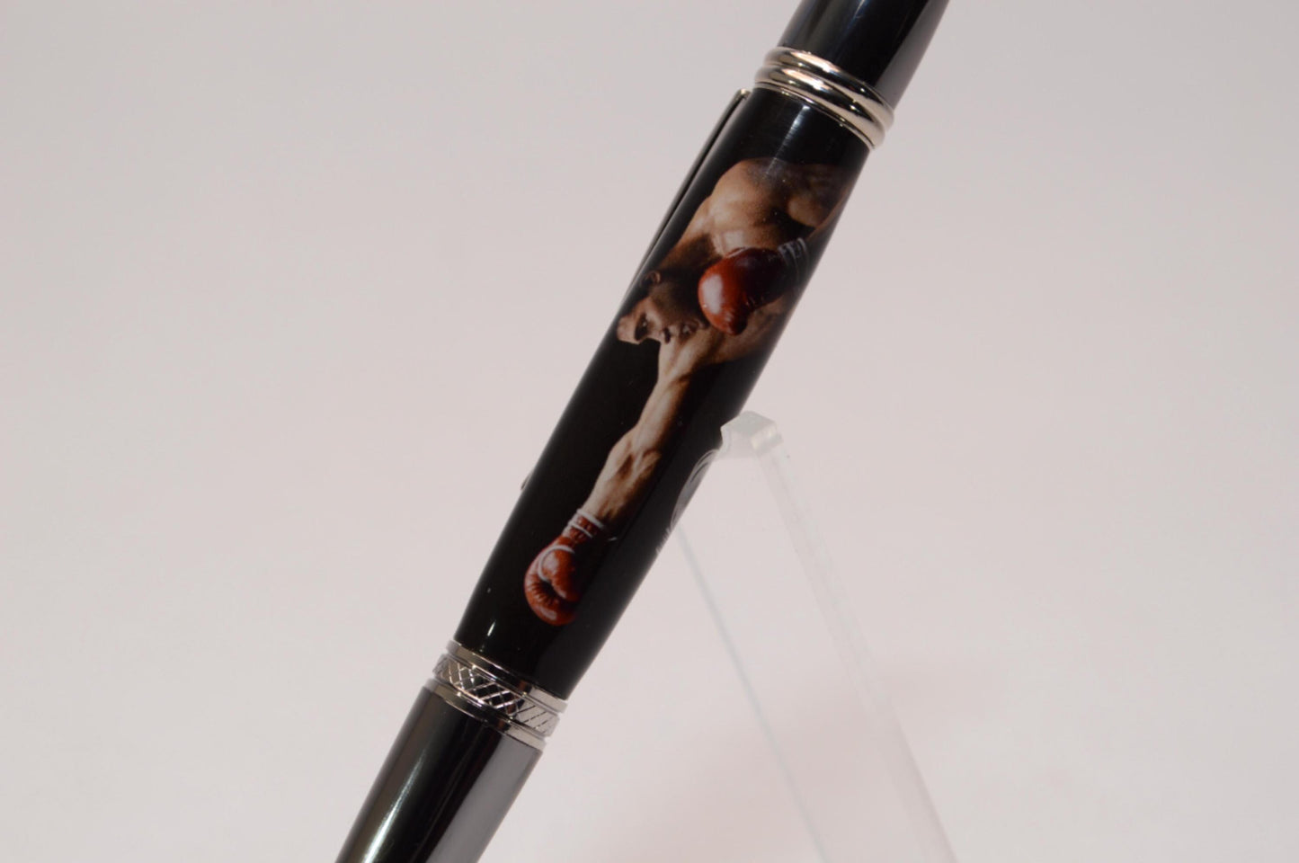 Handcrafted Pen Made with Swatch From A Muhammad Ali Event Worn Boxing Glove