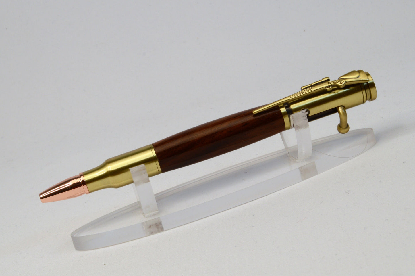 Handcrafted M1903 Springfield Rifle Stock Bolt Action Bullet Pen in Antique Brass Finish