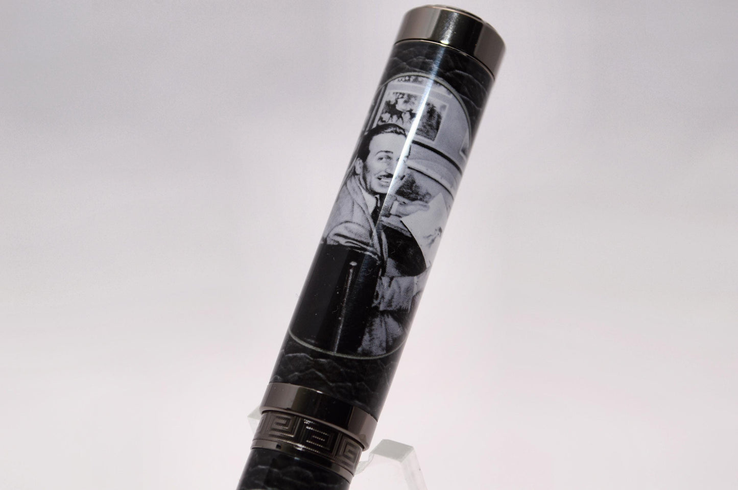 Handcrafted Rollerball Pen Featuring a Small Piece of Wood From Walt Disney's First Garage Studio in Hollywood, CA and Cast in Acrylic.
