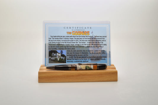 Twist Pen Made With Wood From The Goonies House in Astoria, Oregon