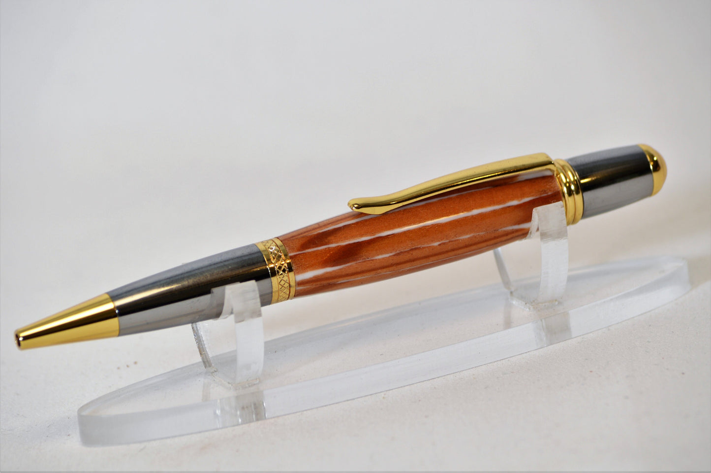Handcrafted Gold and Black Titanium Twist Pen  From Original White House 1817 Oak Beams