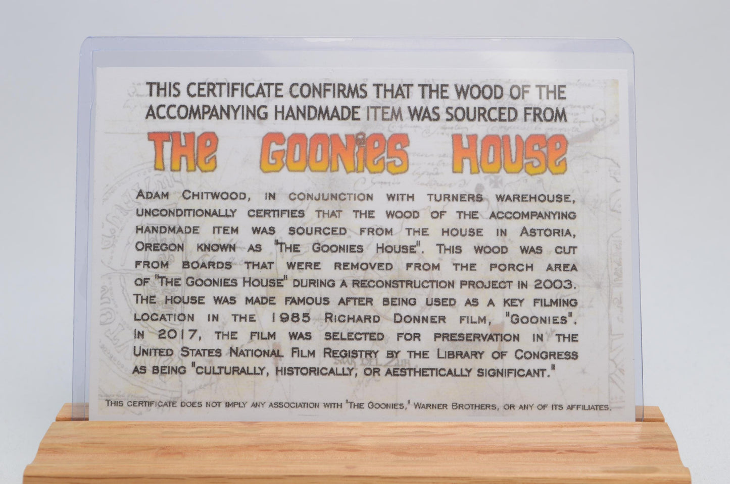 Pen Made From Pieces of Wood From The Goonies House in Astoria, Oregon Cast in Acrylic