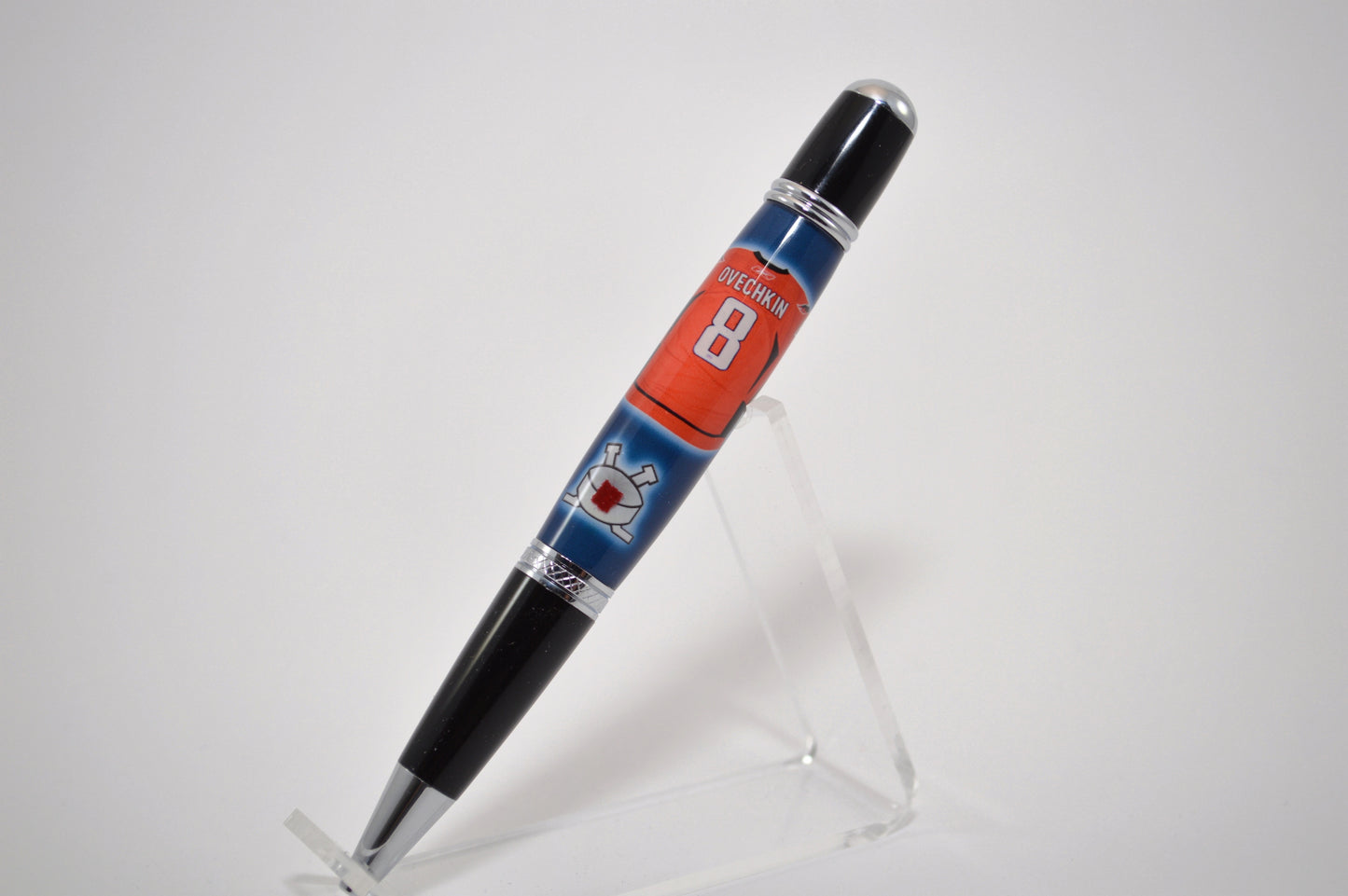 Twist Pen Made With a Swatch From An Alexander Ovechkin Game Used Jersey