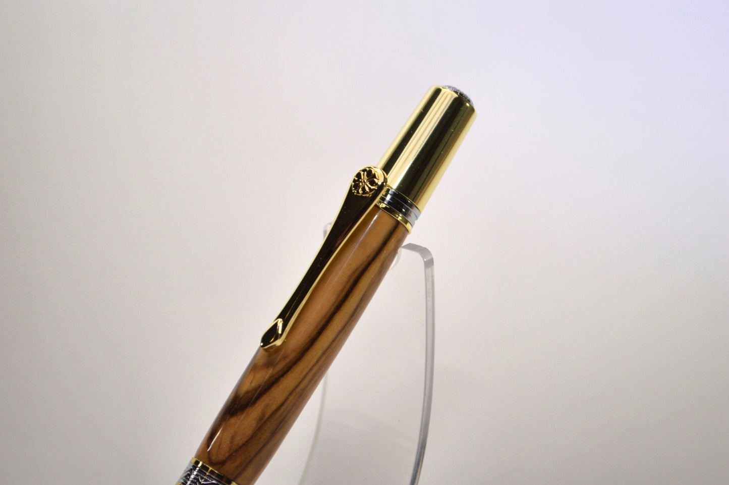Twist Pen Made With Olivewood From Bethlehem in Gold and Chrome Finish