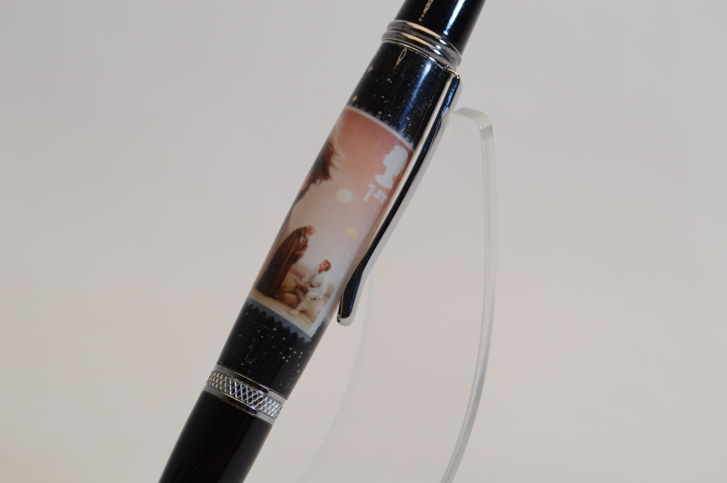 Handcrafted Pen Featuring a Star Wars Luke Skywalker Embedded Royal Mail Stamp