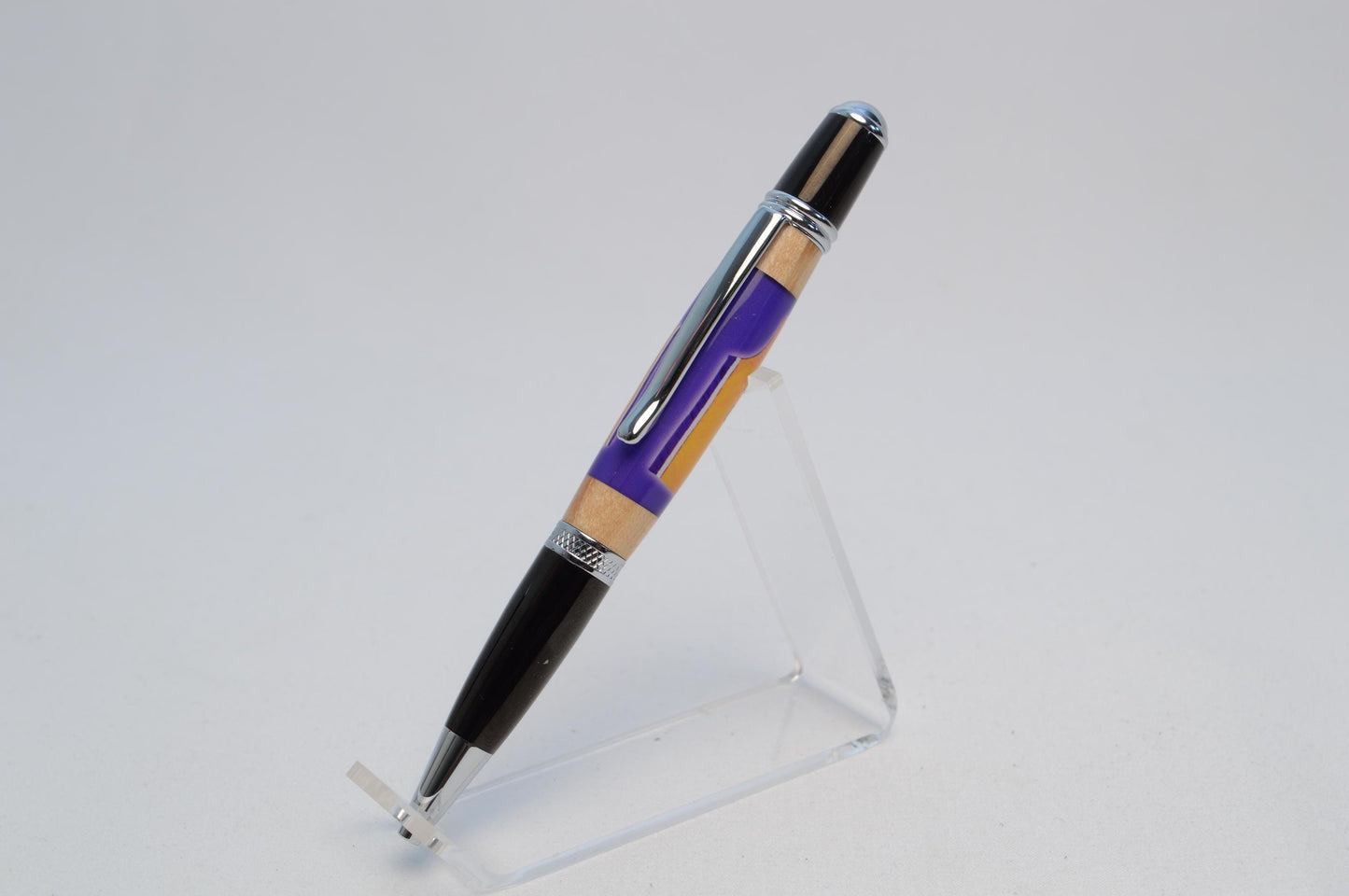 Handcrafted Pen Made With a Swatch from a Shaquille O'Neal Game Used Jersey and Wood from The Forum