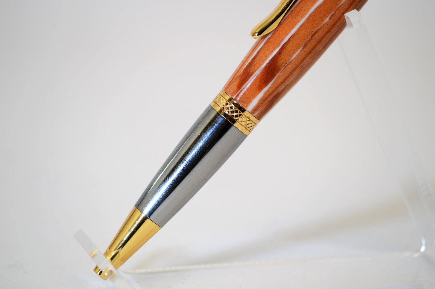 Handcrafted Gold and Black Titanium Twist Pen  From Original White House 1817 Oak Beams