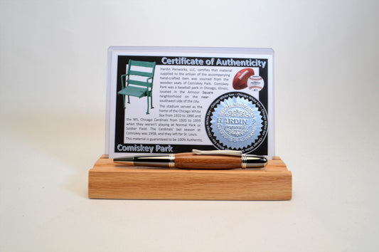 Handcrafted Pen Made From Chicago White Sox Comiskey Park Wooden Seats