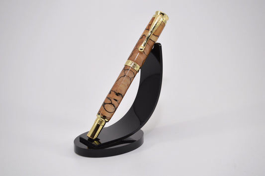 Handcrafted Rollerball Pen in Gold Finish Made From Spalted Maple