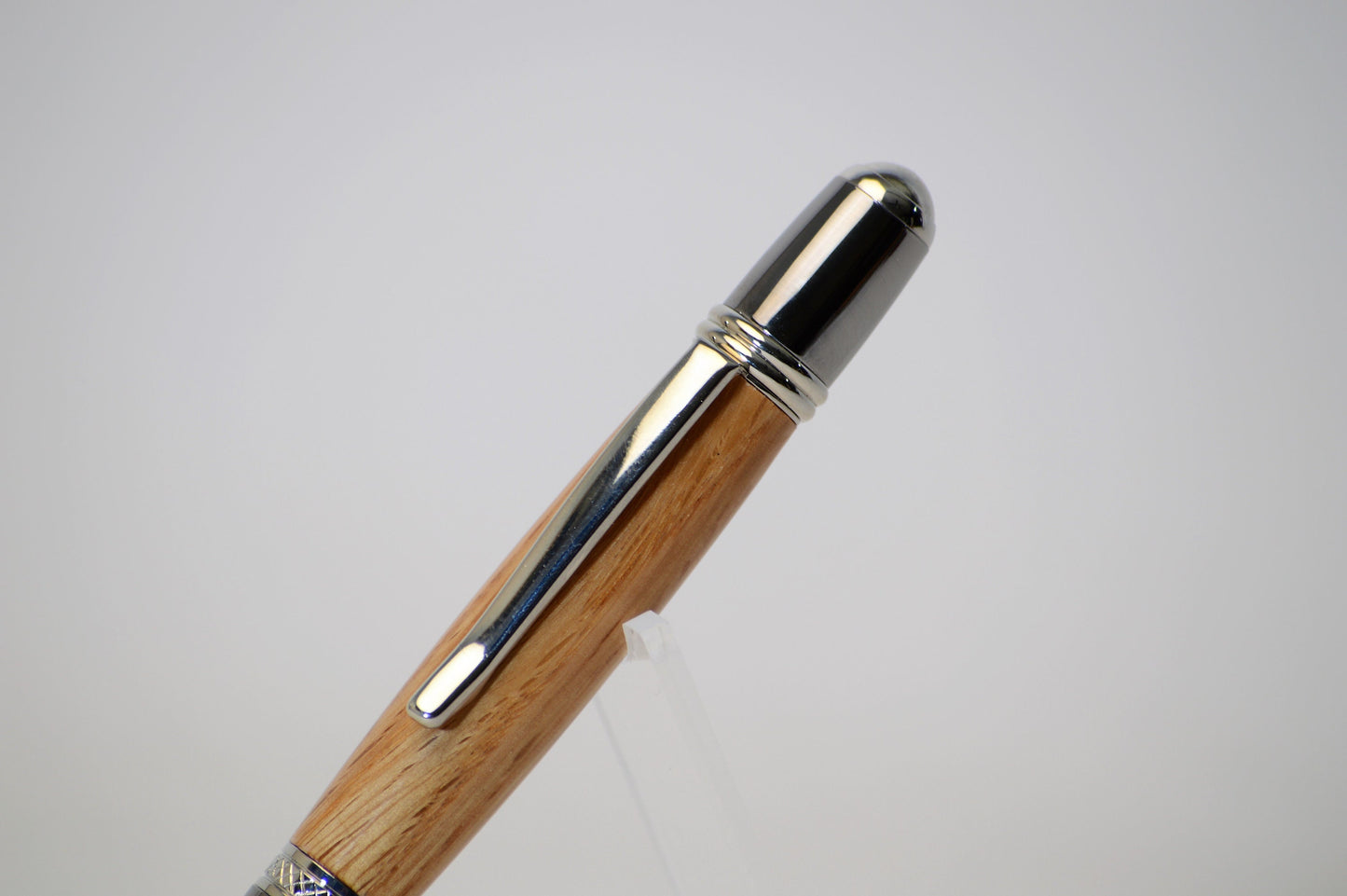 Handcrafted Long Wharf Boston Harbor Twist Pen in Platinum and Black Titanium Finish