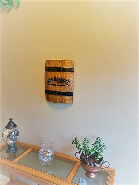 Whiskey Barrel Wall Hanging, Wall Art From A Used Oak Whiskey Barrel