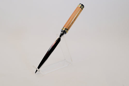 Handcrafted Majestic Handmade Lebanese Cedar Letter Opener - Gold and Chrome Finish