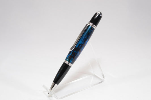 Elegant Handcrafted Twist Pen in Multi Color Acrylic with Rhodium and Black Chrome Finish