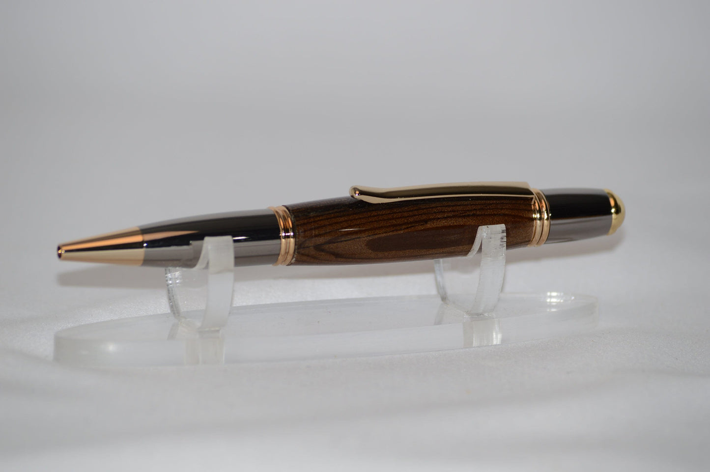 Handcrafted USS Iowa - Classic Gold and Gunmetal Twist Pen Made From Wood From the Battleship USS Iowa