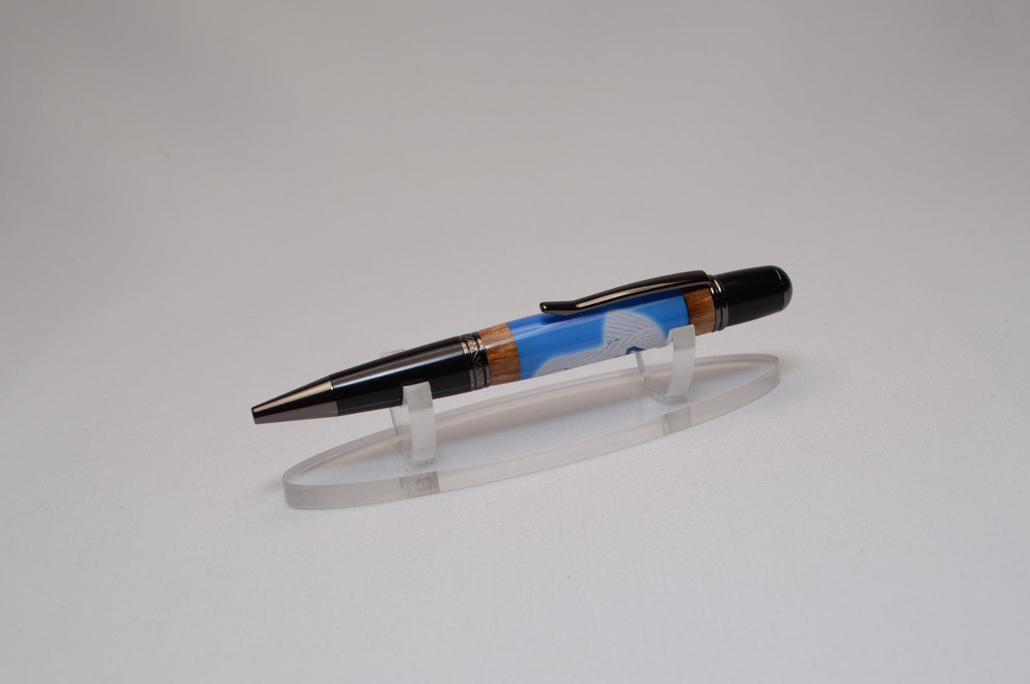 Handcrafted Pen Made With a Swatch from a Jackie Robinson Game Used Jersy and Wood from a Brooklyn Dodgers Ebbets Field Stadium Seat