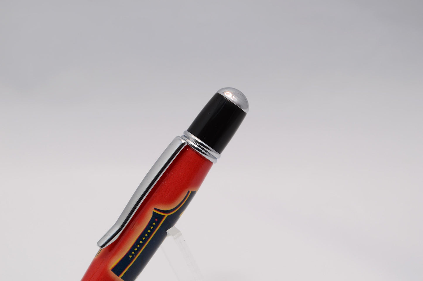 Handcrafted Unique Twist Pen Featuring a Small Swatch from Caitlin Clark Indiana Fever Game Worn Jersey, Cast in Acrylic