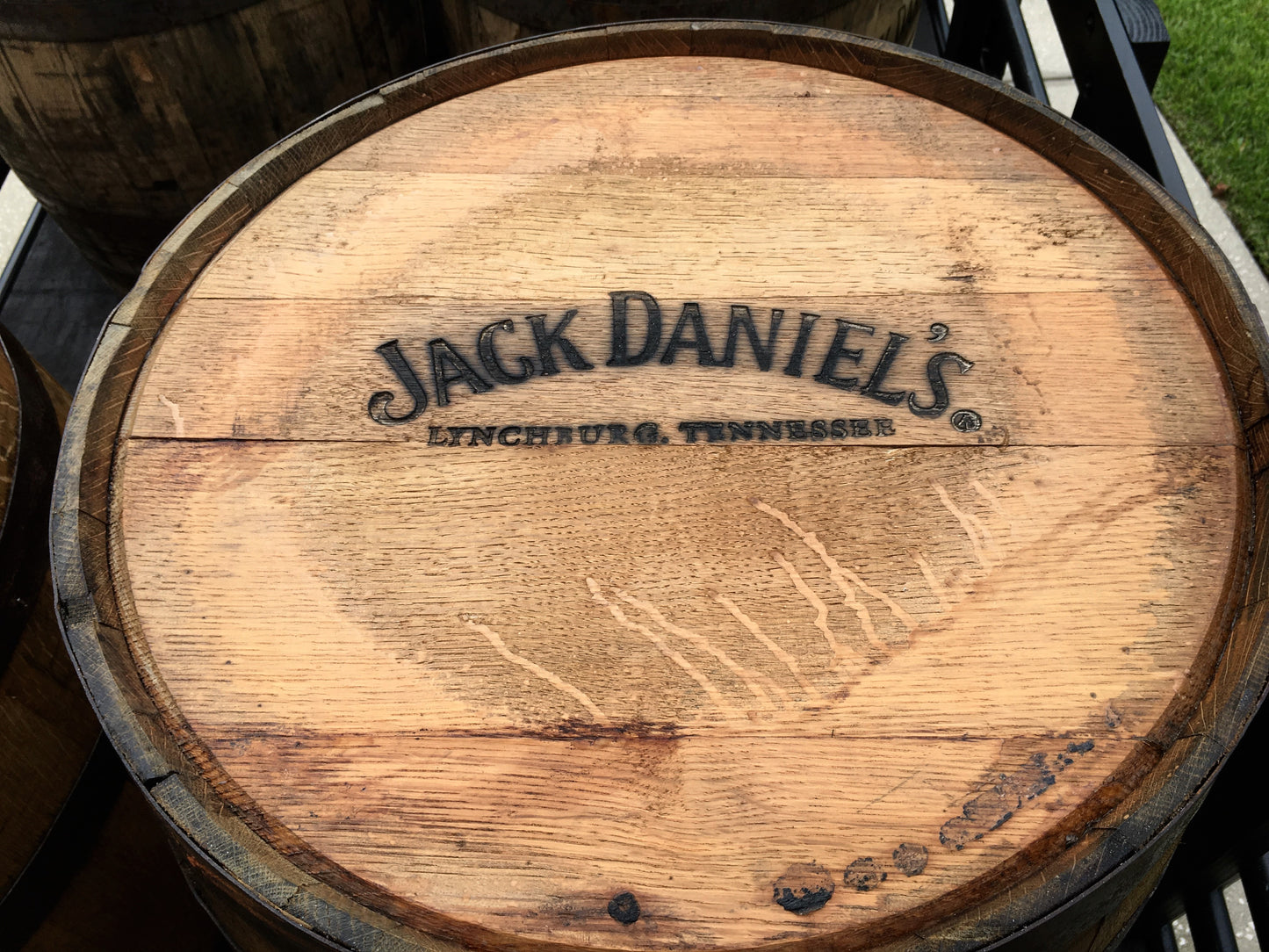 Full Sized Wooden Oak Whiskey Barrel, Man Cave Decor, Rustic Decor