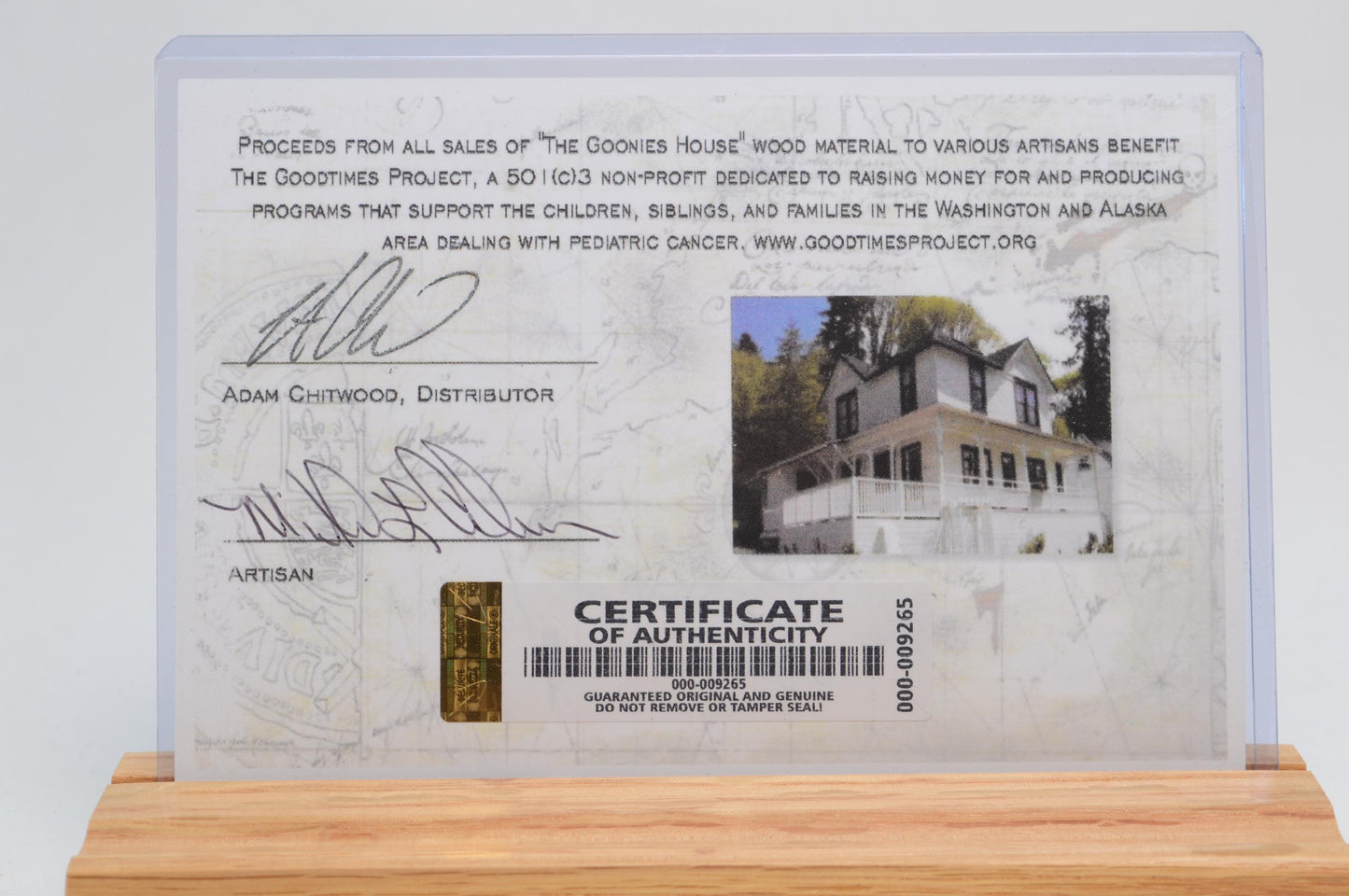 Pen Made From Pieces of Wood From The Goonies House in Astoria, Oregon Cast in Acrylic