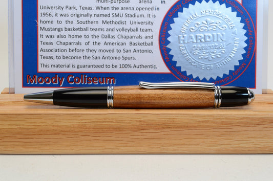 Handcrafted Pen Made From Southern Methodist University Moody Coliseum Wooden Stadium Seat