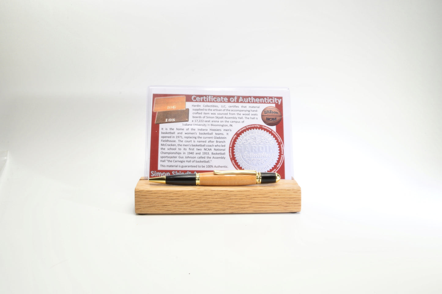 Indiana University Keepsake Pen Made From The Wooden Seats of Simon Skjodt Assembly Hall