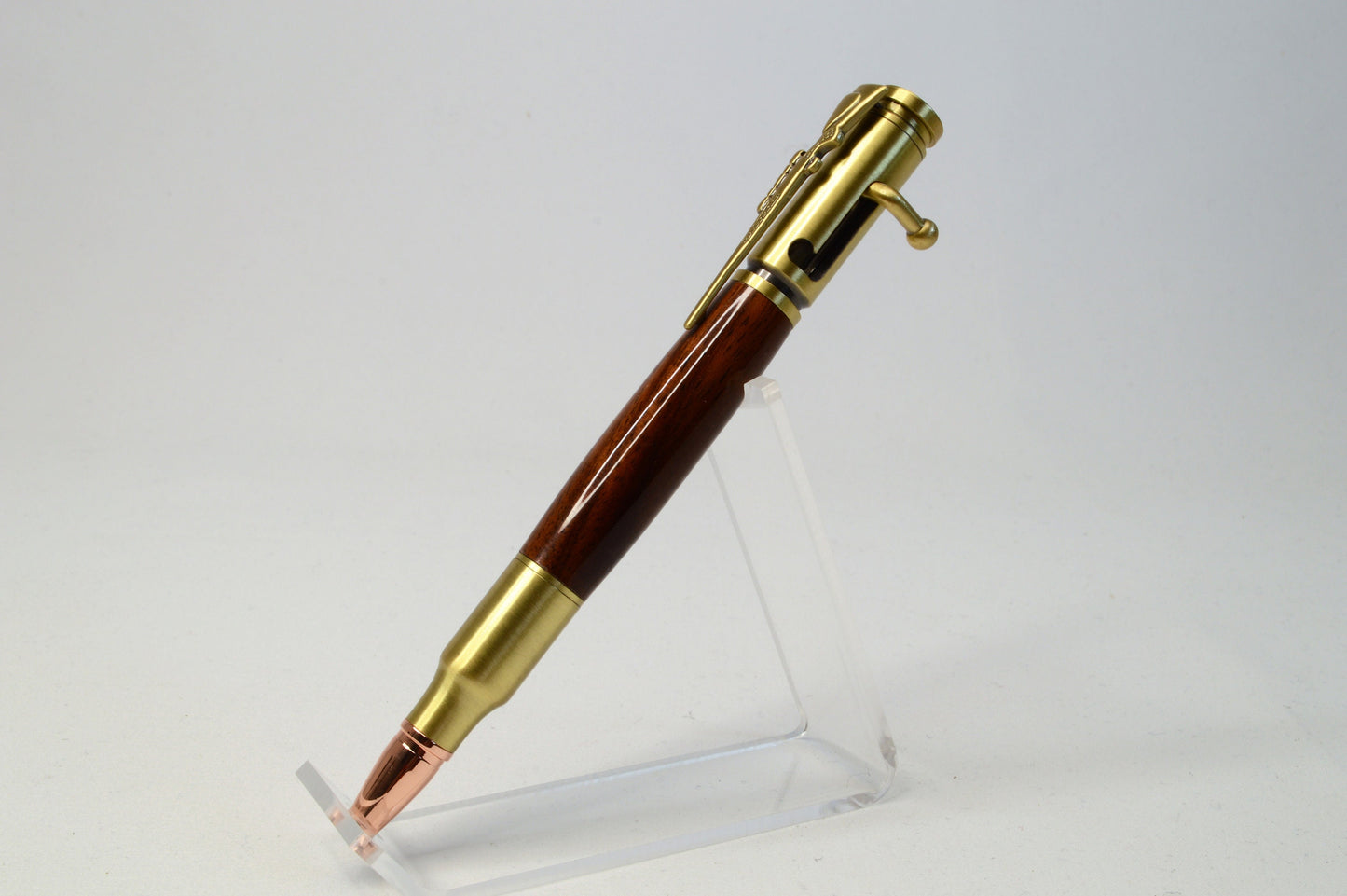 Handcrafted M1903 Springfield Rifle Stock Bolt Action Bullet Pen in Antique Brass Finish