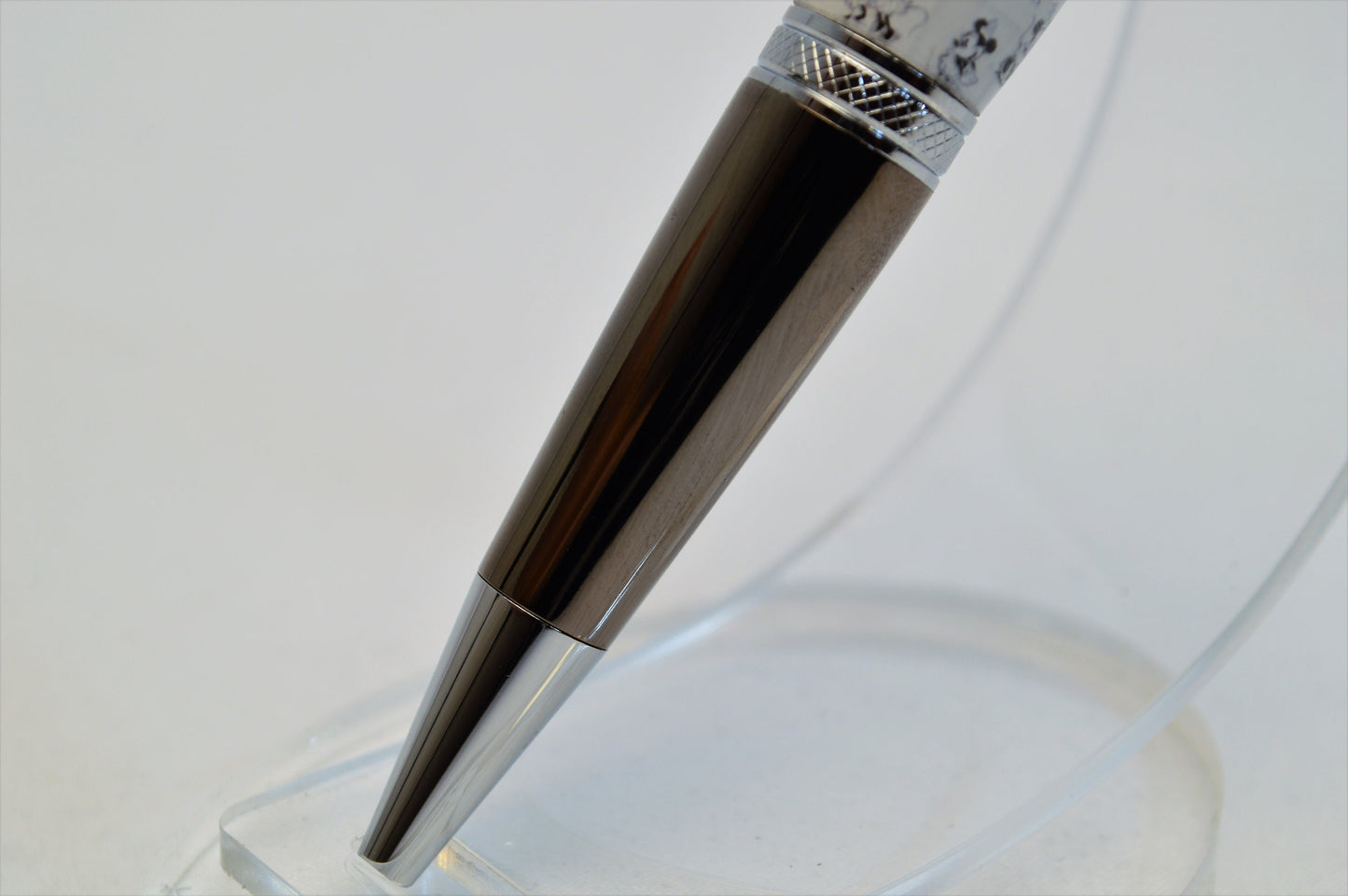 Handcrafted Pen Featuring a Walt Disney Stamp and Small Piece of Wood From Walt Disney's first garage studio in Hollywood, CA.