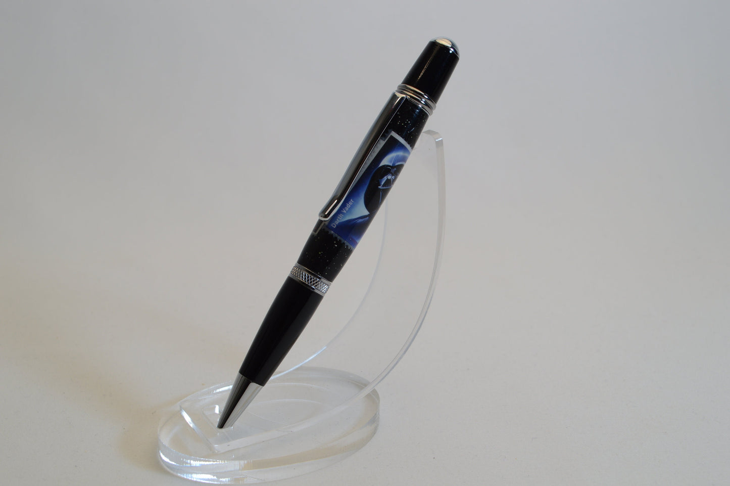 Handcrafted Pen Featuring a Darth Vader Star Wars Royal Mail Stamp Cast In Acrylic