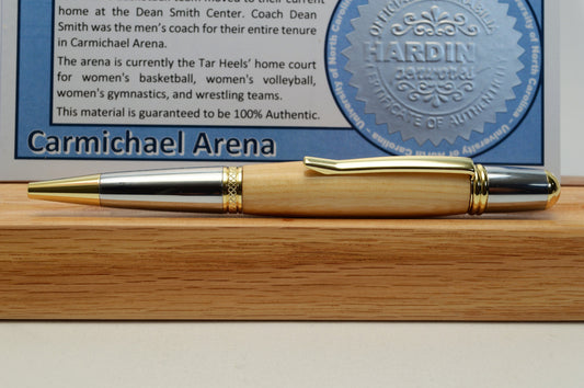 Handcrafted Pen Made From University of North Carolina Carmichael Arena Wooden Seats