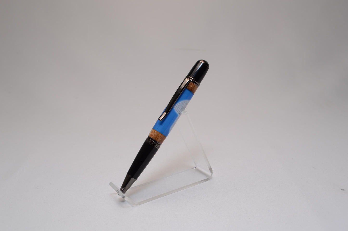 Handcrafted Pen Made With a Swatch from a Jackie Robinson Game Used Jersy and Wood from a Brooklyn Dodgers Ebbets Field Stadium Seat