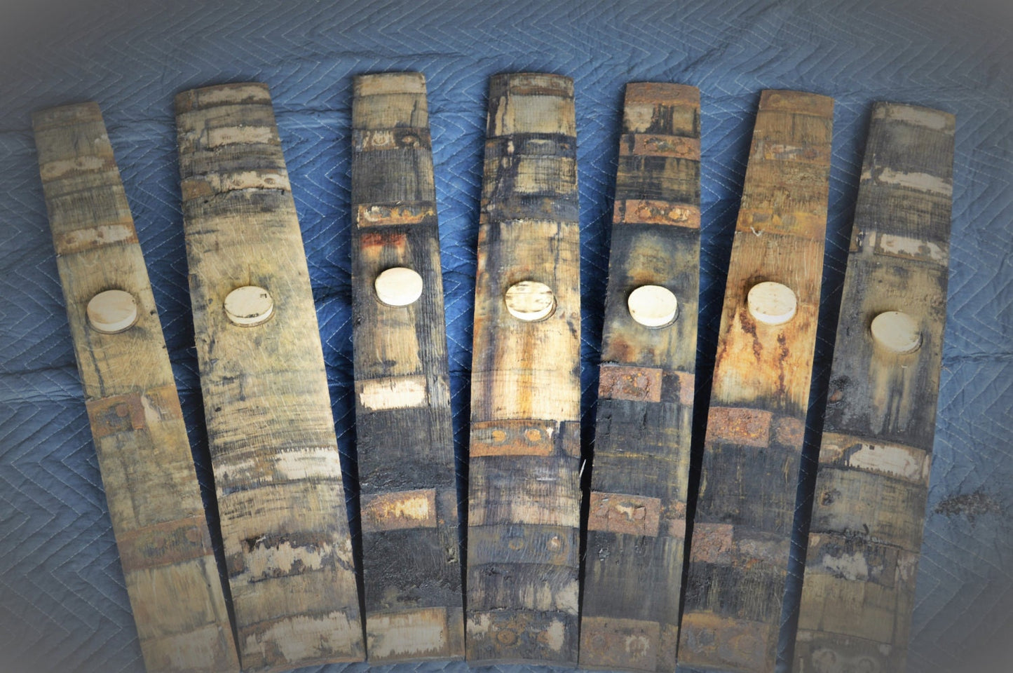 Used Whiskey Barrel Stave With Bung Hole and Bung  From a Used Oak Whiskey Barrel