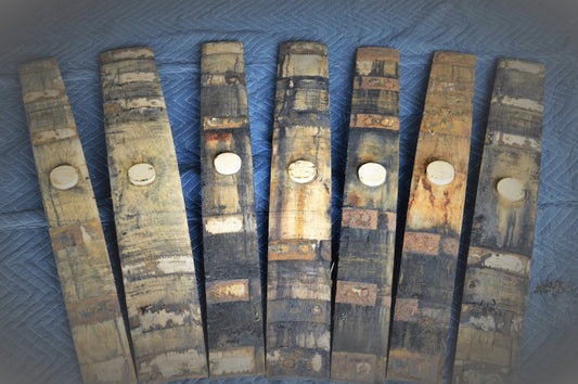 Used Whiskey Barrel Stave With Bung Hole and Bung  From a Used Oak Whiskey Barrel