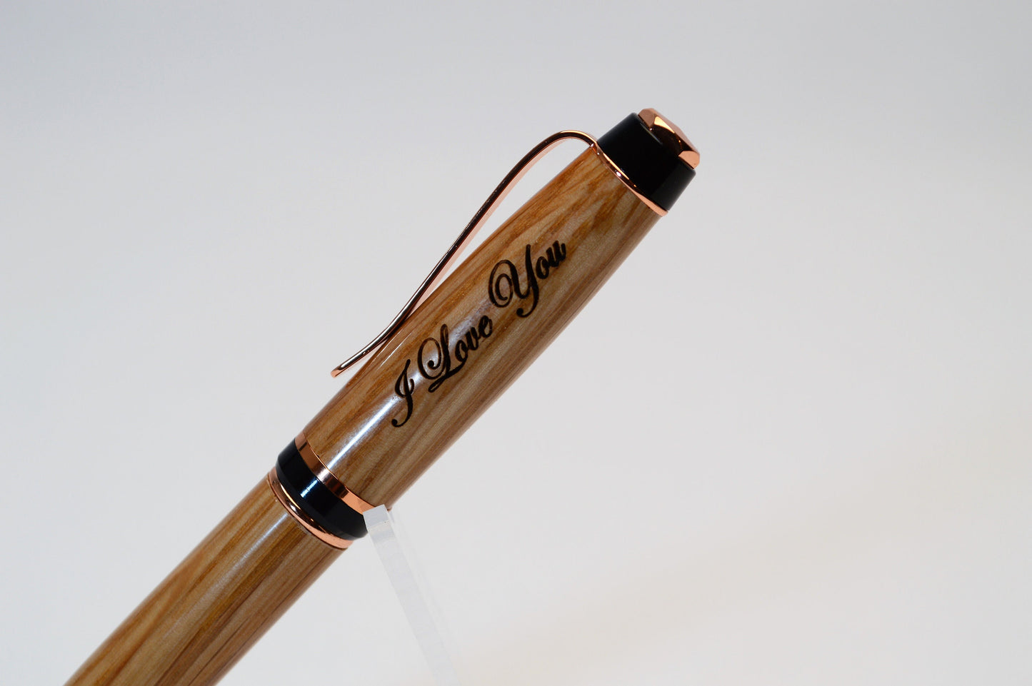 Whiskey Barrel Cigar Style Twist Pen with Gunmetal Finish and Black Trim
