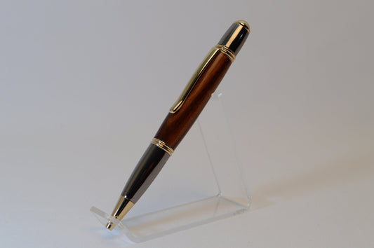 Sinai Desert Shittim (Acacia) Wood Twist Pen - Gold & Gunmetal Finish