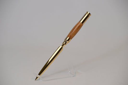 Whiskey Barrel Bullet Letter Opener in Gold Finish
