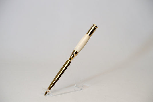 Deer Antler Bullet Letter Opener in Gold Finish