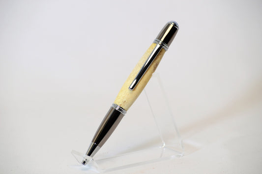 Deer Antler Twist Pen with Gunmetal and Chrome Finish