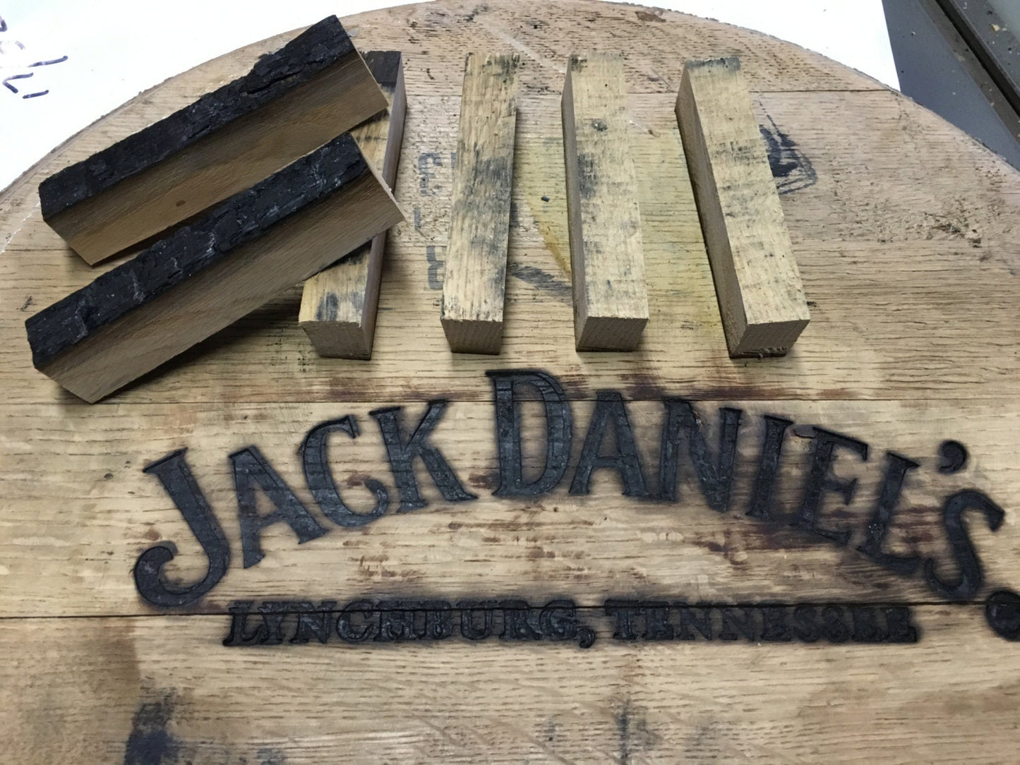 Whiskey Barrel Pen Blanks From A Used Oak Whiskey Barrel