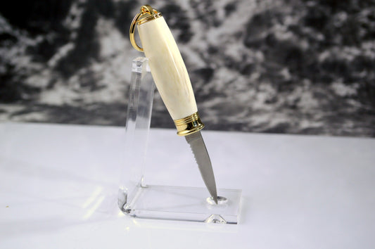 Deer Antler Key Ring / Knife with Velvet Gift Pouch